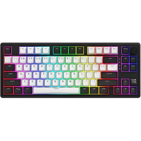 Hator Skyfall 80 weiß-schwarz / Magnetische Gaming-Tastatur / Aurum Ice Magnetische lineare / kabellose / TFT-Display
