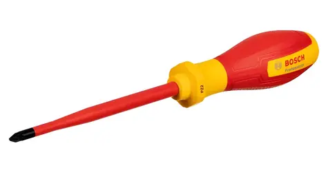 BOSCH Isolierter Schraubendreher PZ2x125 mm / Schraubendreher / Pozidriv / Isolierung bis 1000 V