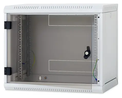 Triton RUA 12HE 500 mm schwarz / Rack / Wandmontage / abnehmbare Seitenwände / Glastür