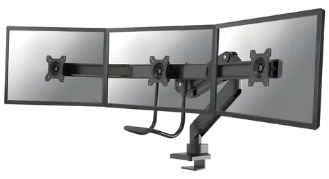 Neomounts NM-D775DX3 schwarz / 3-Monitor-Halterung / 17-27" / Klemme / volle Bewegungsfreiheit