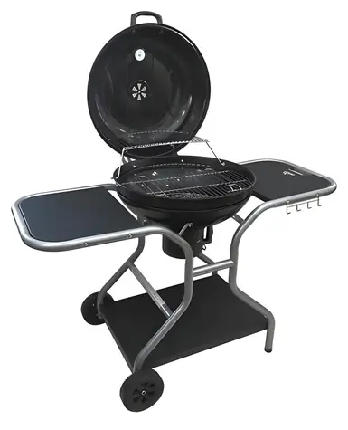 Cattara Holzkohlegrill PESCARA 55 cm / Grillrost  54 cm / Edelstahldeckel mit Thermometer / mobil