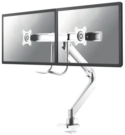 Neomounts Select NM-D775DXWHITE weiß / Desktop-Monitorhalterung / 10-32" / VESA 75x75-100x100 / Tragkraft 8 kg