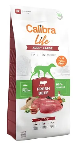 Calibra Life Adult Large Frischrindfleisch / Hundefutter / Rindfleisch / große Rassen / 12 kg