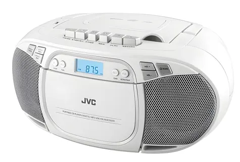 JVC RC-E451W weiß / Tragbarer Player / CD / Kassette / FM / Bluetooth / USB / 3,2 W