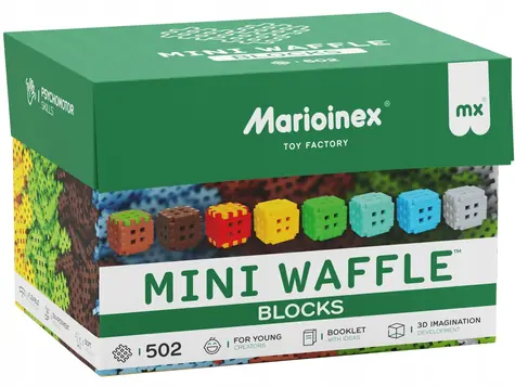 MARIOINEX Waffel-Mini-Bausteine-Set / 502 Teile / ab 3 Jahren
