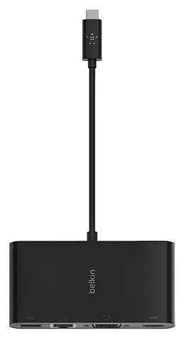 Belkin USB-C Multiport-Adapter schwarz / Adapter / Gigabit-Ethernet / HDMI / VGA / USB-A