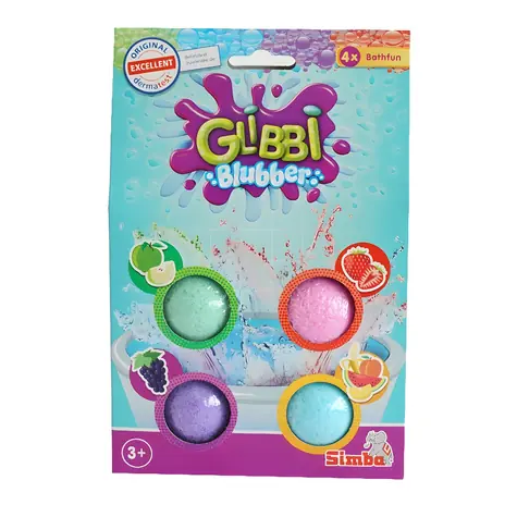Simba Glibbi Blubber Badebomben / 4 Stück / Färbt das Wasser