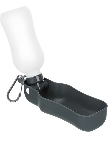 TRIXIE Reiseflasche mit Napf für Hunde, 0,5 l / Reiseflasche / Volumen 0,5 l