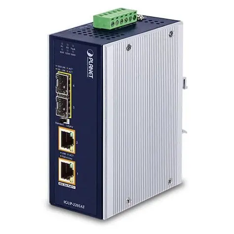 Planet IGUP-2205AT / Medienkonverter / PoE++ / SFP / IP30