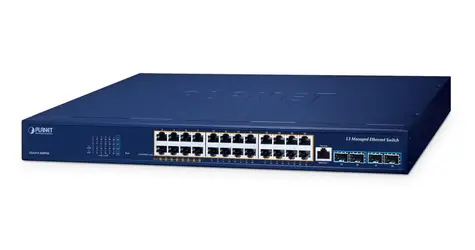 Planet GS-6311-24HP4X / Switch / L3 Managed / 24x Gigabit PoE+ / 4X 10G SFP+ / 128 Gbit/s