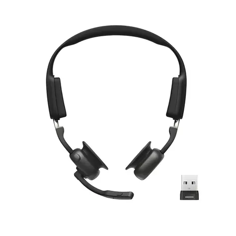 Shokz OpenMeet UC schwarz / Kopfhörer / Offen / Bluetooth / USB-A-Adapter