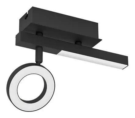 EGLO Cardillio 2 schwarze LED-Deckenleuchte
