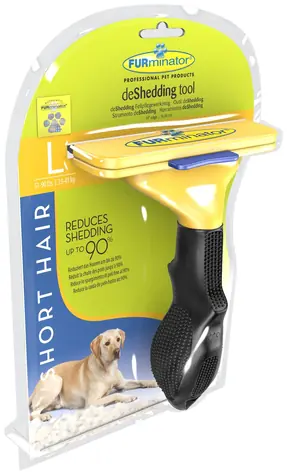 Furminator Hundehaarentferner L / Haarkamm / für kurzes und mittellanges Fell / für große Rassen