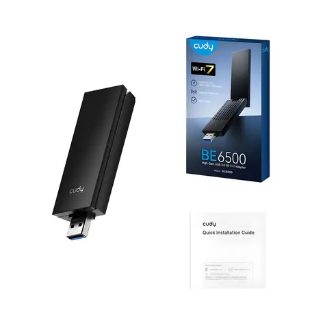 Cudy WU6500 / USB-WLAN-Adapter / Wi-Fi 7 / Tri-Band / 2x2 MIMO / 2882 Mbit/s