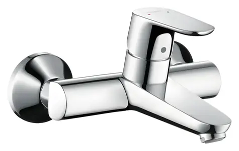 Hansgrohe Waschtischarmatur, Chrom / Waschtischarmatur / Wandmontage / Keramikkartusche / Mittenabstand 150 mm