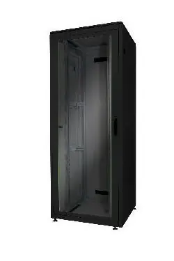 Digitus Unique 42U schwarz / Rack-Schrank / 800x800 mm / Glastür / Tragfähigkeit 800 kg / IP20