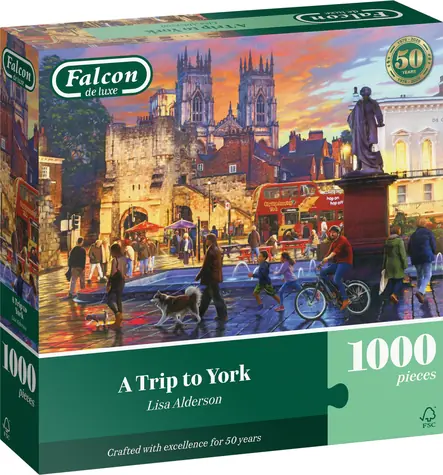 FALCON Puzzle Reise nach York / 1000 Teile / ab 15 Jahren