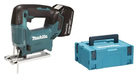 Makita Akku-Stichsäge 18V 2x 3,0Ah / Akku-Stichsäge / 0-2900 Hübe/min / 4° Vorwärtsneigung / Makpac