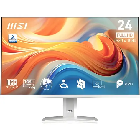 23,8" MSI PRO MP243W E14 weiß / Monitor / IPS / Full HD / 144 Hz / VESA