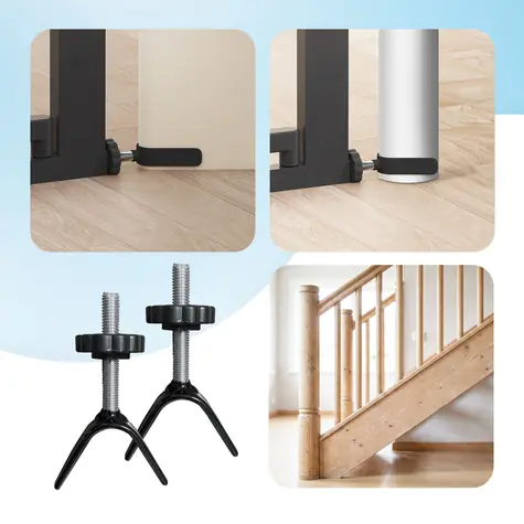 SIPO Y-Adapter für Sicherheitsgeländer, schwarz / 2er-Set / Für runde Treppen / Gewinde M8
