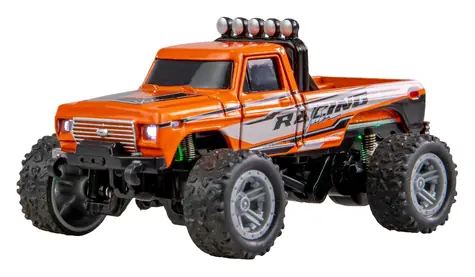 AMEWI RC Monstertruck DieCast 1:64 Orange / 2WD / 2,4 GHz / LED / RTR / 6+