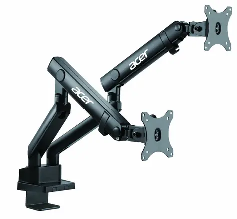 Acer Monitorstand Duo schwarz / Desktop-Monitorhalterung / 2x 32" / VESA 75-100 mm / Tragkraft 8 kg