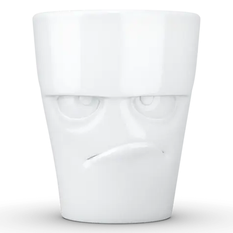 FIFTYEIGHT Becher Grummelig weiß / Becher / 350 ml / Porzellan