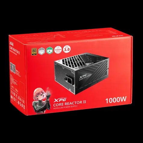 ADATA XPG CORE REACTOR II Netzteil schwarz / 1000 W / ATX 3.0 / 80 PLUS Gold / vollmodular / 135-mm-Lüfter