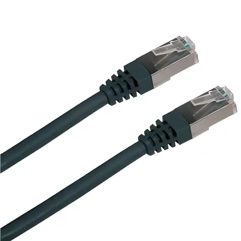 OEM Patchkabel FTP Cat5e schwarz / Netzwerkkabel / 2 m