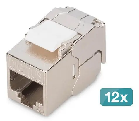Digitus DN-93615-S-12 / Keystone-Buchse / Cat6A / geschirmt / 12 Stück / ohne Werkzeug