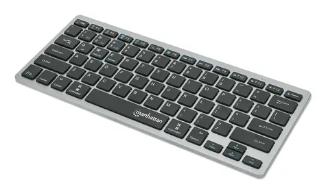 Manhattan Slim Tastatur anthrazit / Tastatur / Bluetooth 3.0 + 2,4 GHz / QWERTZ DE / Scherenschalter