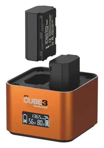 Hähnel ProCube3 Sony / Ladegerät / 2x Li- ION -Akku / LCD-Display / USB-C PD 30W