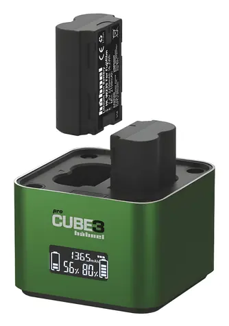 Hähnel ProCube3 Fujifilm / Ladegerät / 2x Li- ION -Akku / LCD-Display / USB-C PD 30W