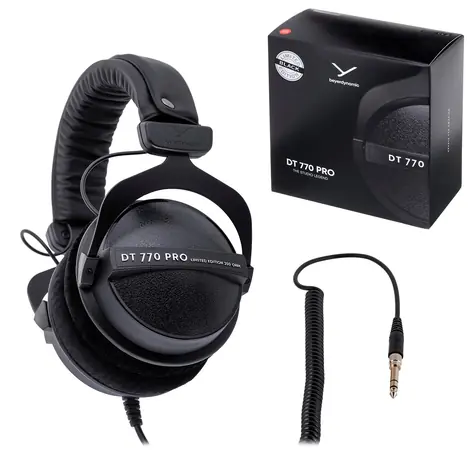 Beyerdynamic DT 770 PRO 250 OHM Black Limited Edition / Geschlossener Kopfhörer / 3,5-mm-Klinkenstecker / 3 m