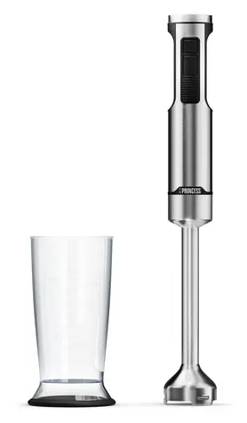 Princess 221233 Prof XXL / Stabmixer / 1500 W / 5 Geschwindigkeitsstufen / Edelstahl / Messbecher 0,8 l