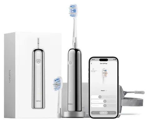 Laifen Wave Pro LFTB02-S Edelstahl / Elektrische Zahnbürste / oszillierend / 66.000 Bewegungen/Min. / Bluetooth / IPX8