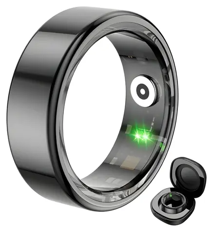 COLMI R02 Größe 11 (20,3 mm) schwarz / Smartring / Bluetooth 5.0 / IP68 / Ladehülle