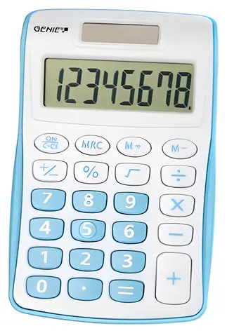 Genie 120 B blau / Taschenrechner / Taschenformat / 8-stellig / Solar- und batteriebetrieben
