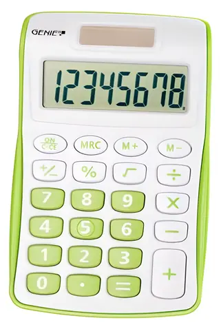 Genie 120 G grün / Taschenrechner / 8-stellig / solar- und batteriebetrieben