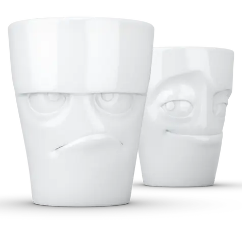 FIFTYEIGHT Grummelig & Verschmitzt weiß / Becher / 350 ml
