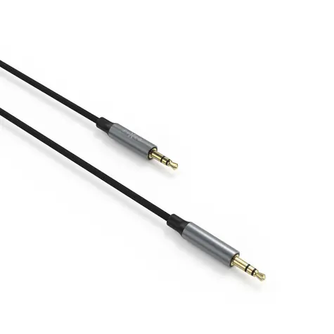 FIXED Link Space Grau / Audiokabel / 3,5-mm-Klinkenstecker - 3,5-mm-Klinkenstecker / geflochten / 1,5 m