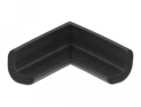DeLock Eckenschutz schwarz 56x56x22 mm / Eckenschutz / Selbstklebend / PVC