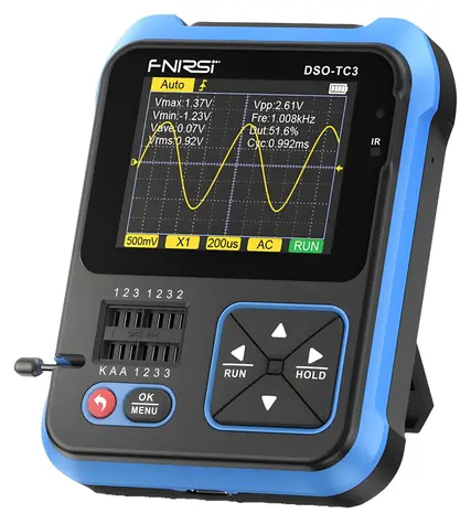 FNIRSI DSO-TC3 / Multifunktionstester / Oszilloskop / Transistortester / Signalgenerator / 3 in 1