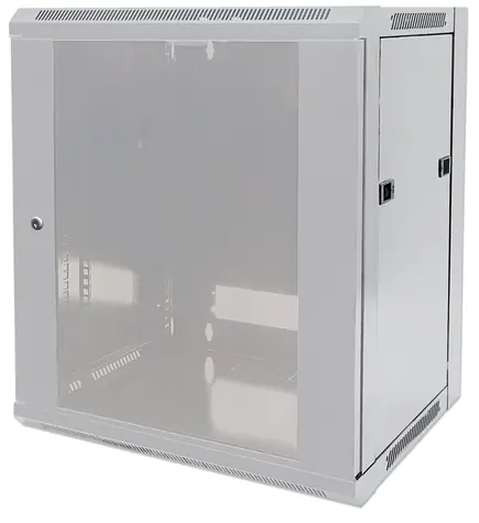 Intellinet Wandrack 9 HE 570 x 450 mm grau / Rack / Flatpack / Tragfähigkeit 60 kg / 19"
