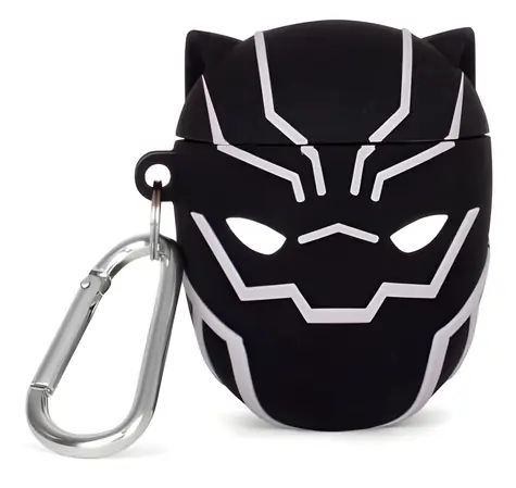 ThumbsUp! PowerSquad Hülle für AirPods Black Panther schwarz/weiß / Hülle / Silikon / AirPods der 1. und 2. Generation