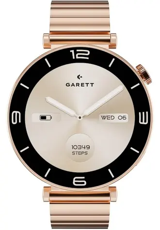 Garett Roségold, SOLID / Smartwatch / 1,32" AMOLED-Display / Bluetooth-Anrufe / IP67