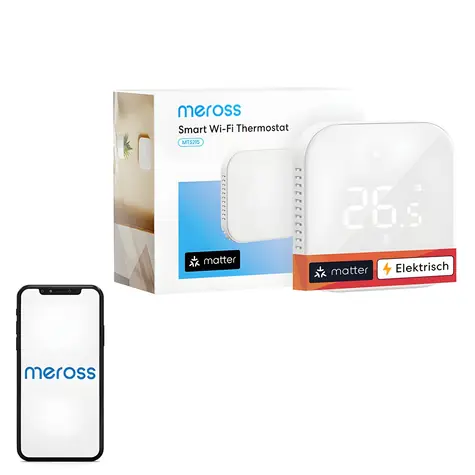 Meross MTS215MA- EU / Thermostat / WLAN / Matter / elektrische Fußbodenheizung / 16 A