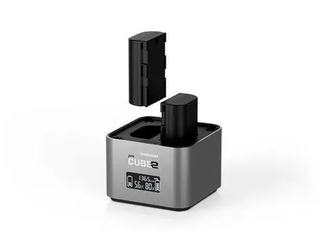 Hähnel ProCube2 Canon grau / Ladegerät / LCD-Display / AA-Adapter