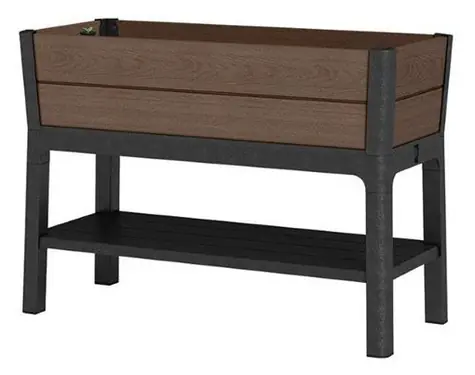 Keter Darwin Elevated Pro brauner Blumentopf / 115 x 20 x 48 cm