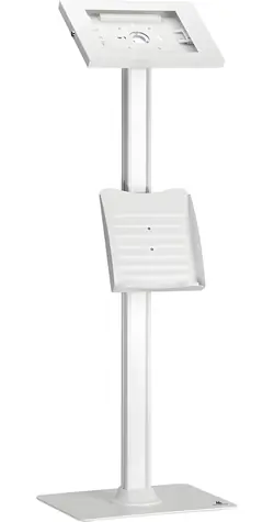 Maclean MC-476W weiß / Tablet-Bodenhalterung / 9,7-11 Zoll / Sicherheitsschloss